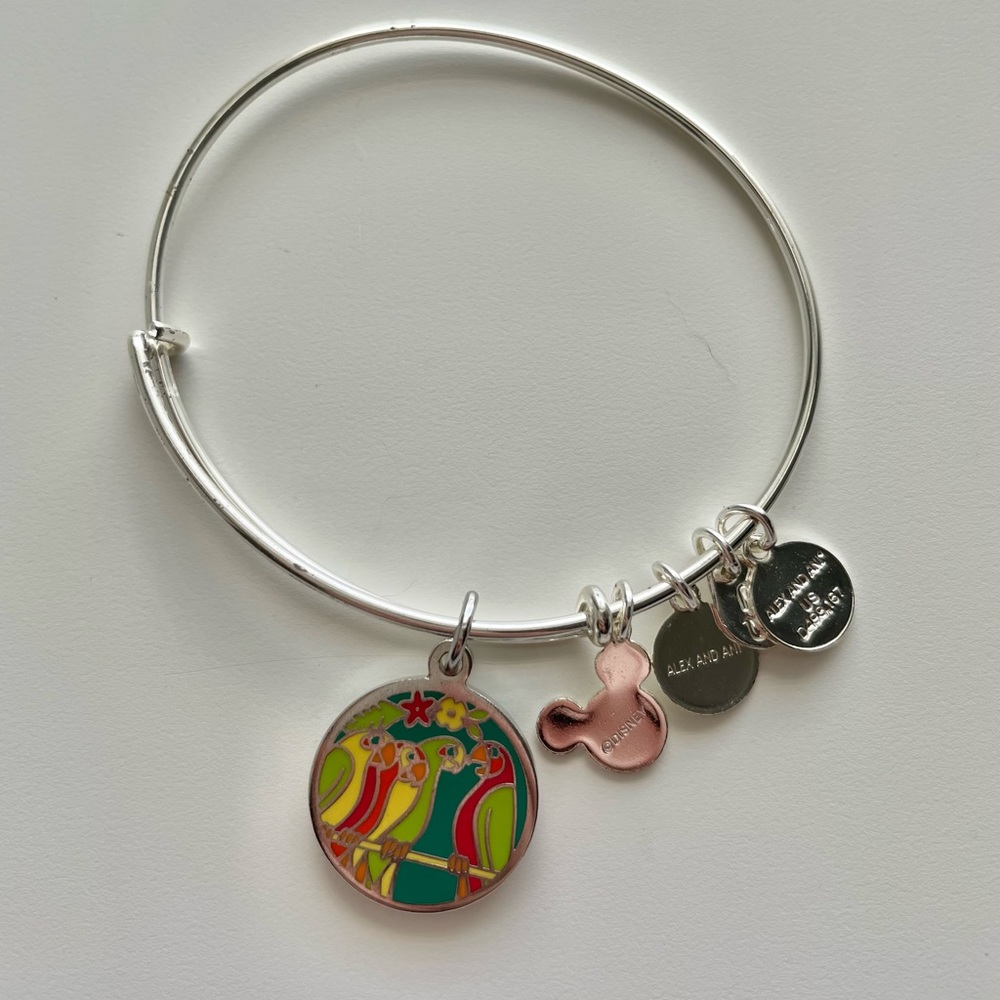 Disney Enchanted Tiki Room Alex and Ani Silver Bracelet